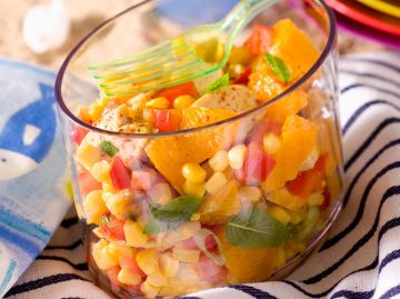 Salade de poulet au curry, à l’orange et à la menthe Salade de poulet au curry, à l’orange et à la menthe