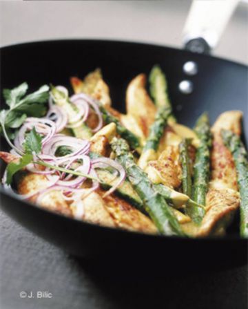 Poulet sauté aux asperges Poulet sauté aux asperges