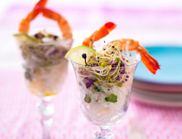Salade de radis noir aux gambas Salade de radis noir aux gambas