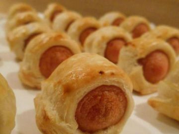 Feuilletés apéritifs aux knackis Feuilletés apéritifs aux knackis