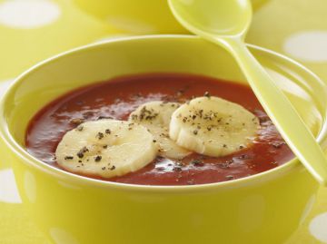 Soupe aux tomates et aux bananes Soupe aux tomates et aux bananes