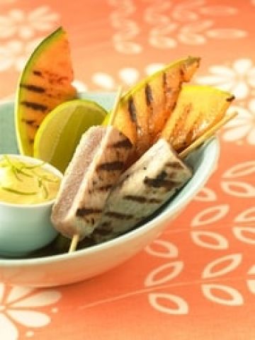 Melon philibon et thon grillé à la plancha Melon philibon et thon grillé à la plancha