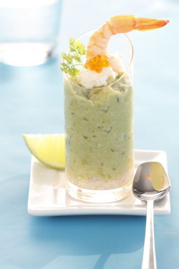 Verrines d'avocat au crabe Verrines d'avocat au crabe