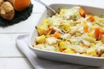 Gratin de courge, chou et pomme de terre au reblochon Gratin de courge, chou et pomme de terre au reblochon