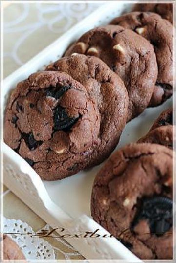 Biscuits triple chocolat aux biscuits Oréo Biscuits triple chocolat aux biscuits Oréo