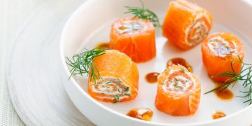 Roulades de saumon au raifort Roulades de saumon au raifort