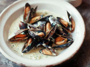Moules à la poulette Moules à la poulette