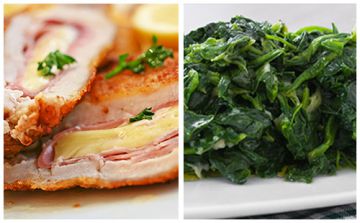 Cordon bleu et épinards Cordon bleu et épinards