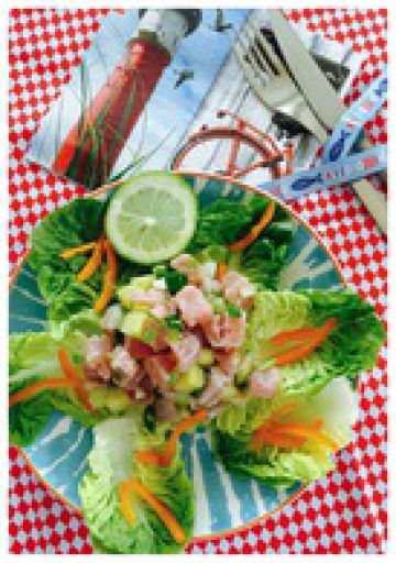 Salade de thon en tartare Salade de thon en tartare