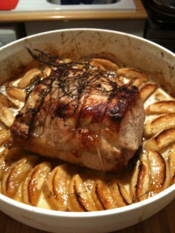 Rôti de porc aux pommes et au cidre Rôti de porc aux pommes et au cidre