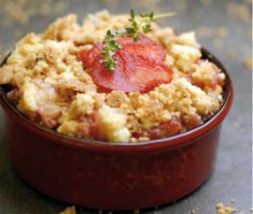 Crumble pommes-fraises