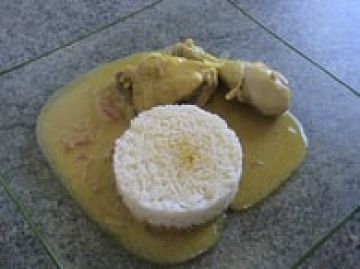 Poulet sauce curry gingembre et coco Poulet sauce curry gingembre et coco