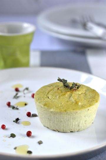 Flan aux haricots verts et parmesan au mascarpone Flan aux haricots verts et parmesan au mascarpone