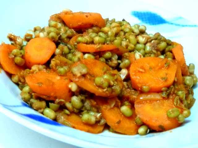 Haricots Mungo aux carottes de Cuisine Alcaline Haricots Mungo aux carottes de Cuisine Alcaline