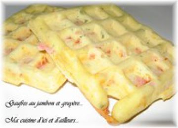 Gaufres au jambon et gruyère Gaufres au jambon et gruyère