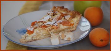 Tarte abricots, pommes, nougat Tarte abricots, pommes, nougat