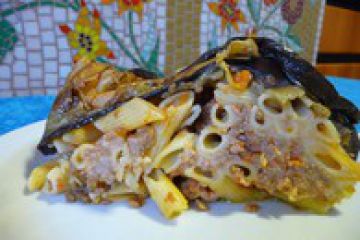 Timbale de pâtes aux aubergines Timbale de pâtes aux aubergines
