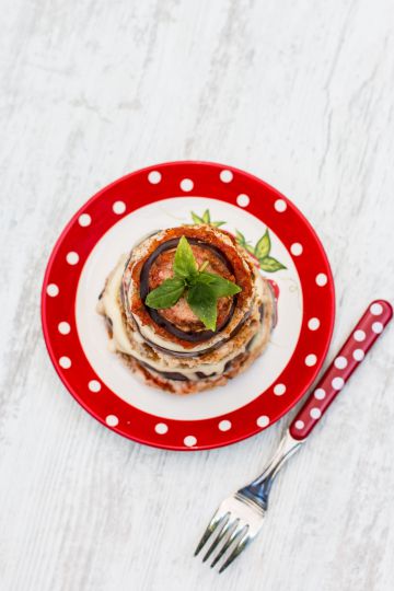 Mille-feuille au poivron, aubergine et parmesan Mille-feuille au poivron, aubergine et parmesan