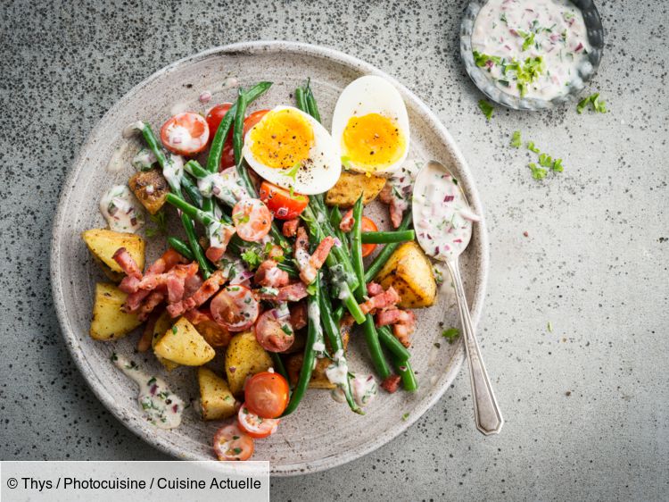 Salade haricots verts pommes de terre et œufs durs