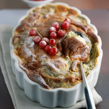 Clafoutis rhubarbe groseille