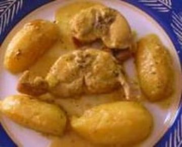Lapin à la crème d'ail Lapin à la crème d'ail