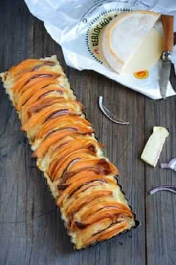 Tarte au Reblochon de Savoie et patate douce Tarte au Reblochon de Savoie et patate douce