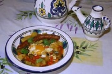 Chakchouka aux oeufs et merguez Chakchouka aux oeufs et merguez