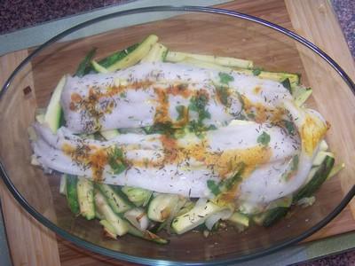 Filets de sabre sur son lit de légumes Filets de sabre sur son lit de légumes
