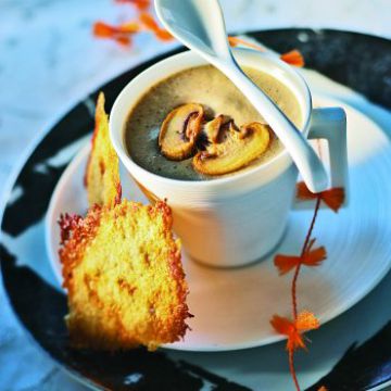 Cappuccino de champignons au parmesan