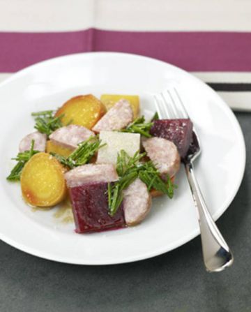 Salade de betteraves à la Morteau Salade de betteraves à la Morteau