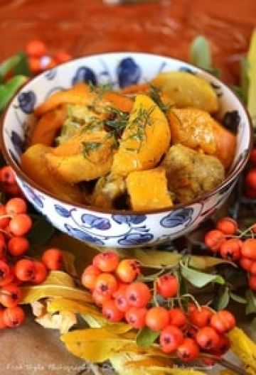 Colombo de porc aux légumes d'automne en cocotte Colombo de porc aux légumes d'automne en cocotte