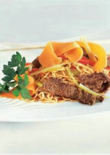 Boeuf sauté aux légumes et soja Boeuf sauté aux légumes et soja