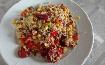 Boulgour chorizo aux légumes