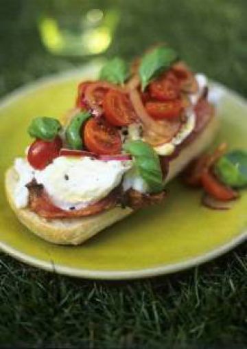 Tartines au jambon de Parme et à la mozzarella Tartines au jambon de Parme et à la mozzarella