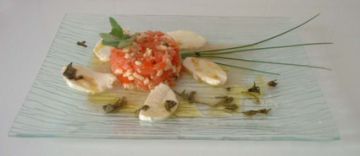 Tartare de tomates et mozzarella Tartare de tomates et mozzarella