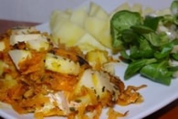 Saumon en papillote aux pommes et aux carottes Saumon en papillote aux pommes et aux carottes