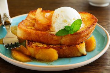 Tartine de pommes au caramel 