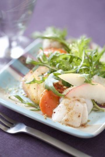 Salade de saint jacques et roquette