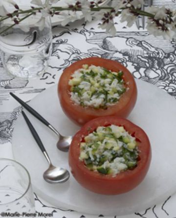 Tomates farcies aux courgettes et au crabe Tomates farcies aux courgettes et au crabe