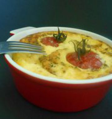Clafoutis tomates et mozzarella Clafoutis tomates et mozzarella