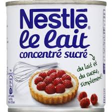 Lait concentré sucré, entier