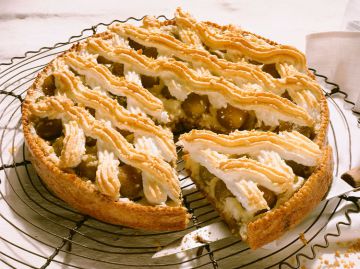 Tarte meringuée aux mirabelles