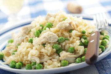 Risotto de poulet aux petits pois Risotto de poulet aux petits pois