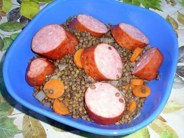Saucisse de Morteau aux lentilles Saucisse de Morteau aux lentilles