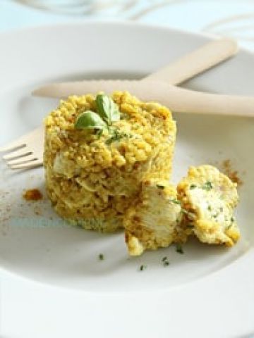 Risotto de boulghour au poulet et au curry Risotto de boulghour au poulet et au curry