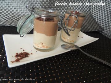 Bavarois chocolat & praliné en verrines Bavarois chocolat & praliné en verrines