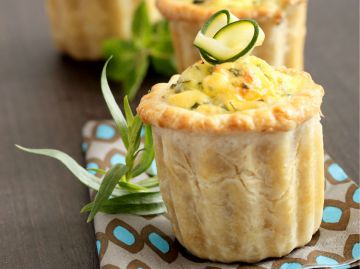 Mini-tartelettes aux courgettes Mini-tartelettes aux courgettes