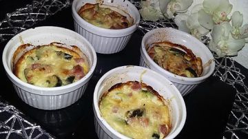 Flanc de courgettes au dès de jambon Flanc de courgettes au dès de jambon