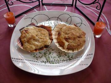 Coquilles de noix St Jacques Gratinées Coquilles de noix St Jacques Gratinées