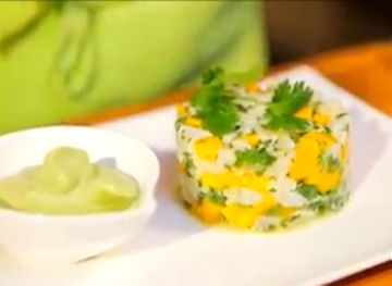 Tartare de cabillaud, avocat et mangue Tartare de cabillaud, avocat et mangue